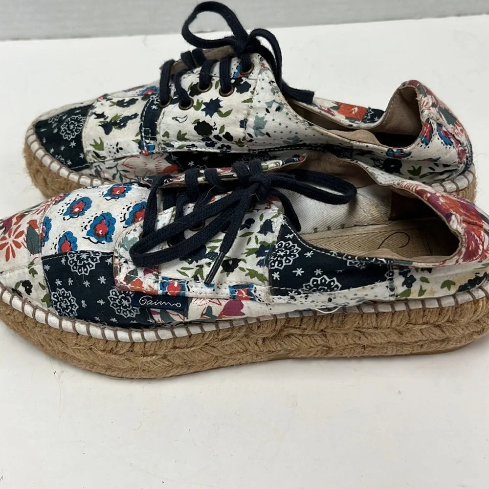 Gairno Floral Cotton Espadrilles “ Hand Made in Spain”
